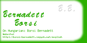 bernadett borsi business card